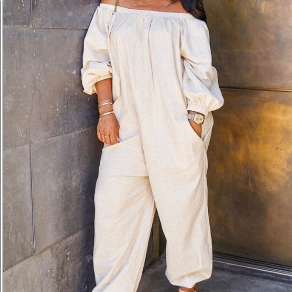 💜Balloon strapless Jumpsuit